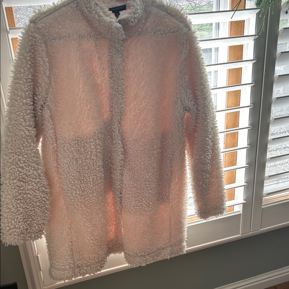 Banana Republic Women's Light Pink Teddy Jacket